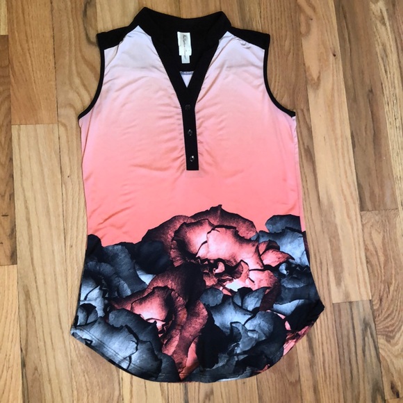 PerSeption Concept Tops - 2/$10 🧡 Pink and Black Floral Sleeveless Top